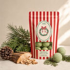 Mini Bath Bombs Gift Bag -Wreath Christmas Pine & Cedarwood
