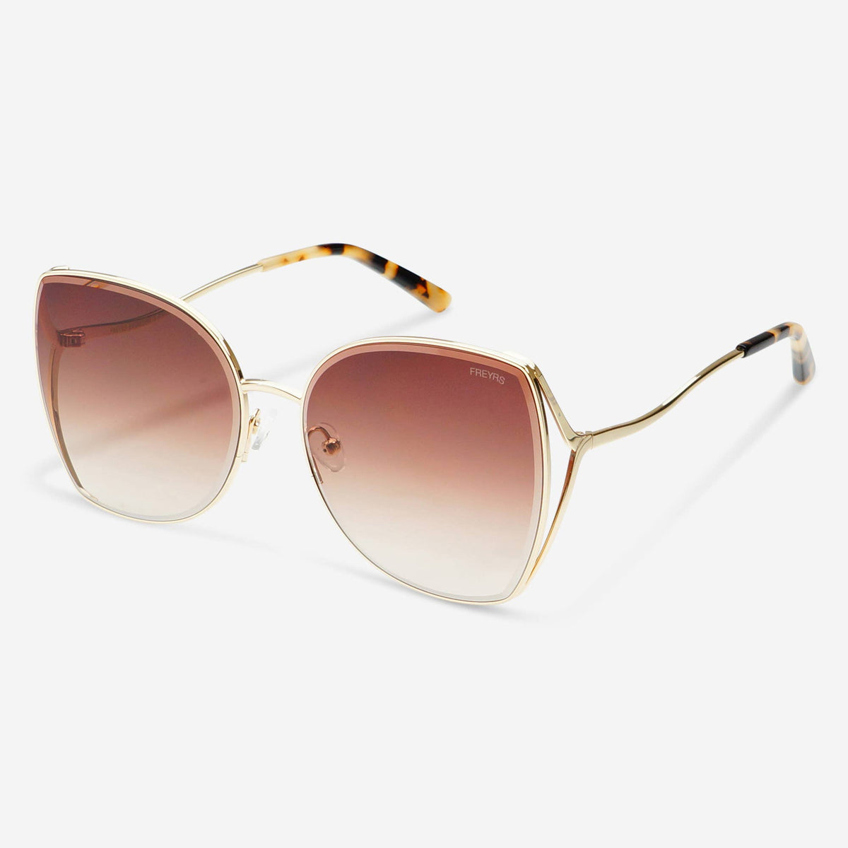 Margot Oversized Womens Sunglasses : Gold / Brown