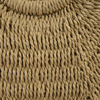 Woven Paper Straw Tote Bag With Ring Handles: TA