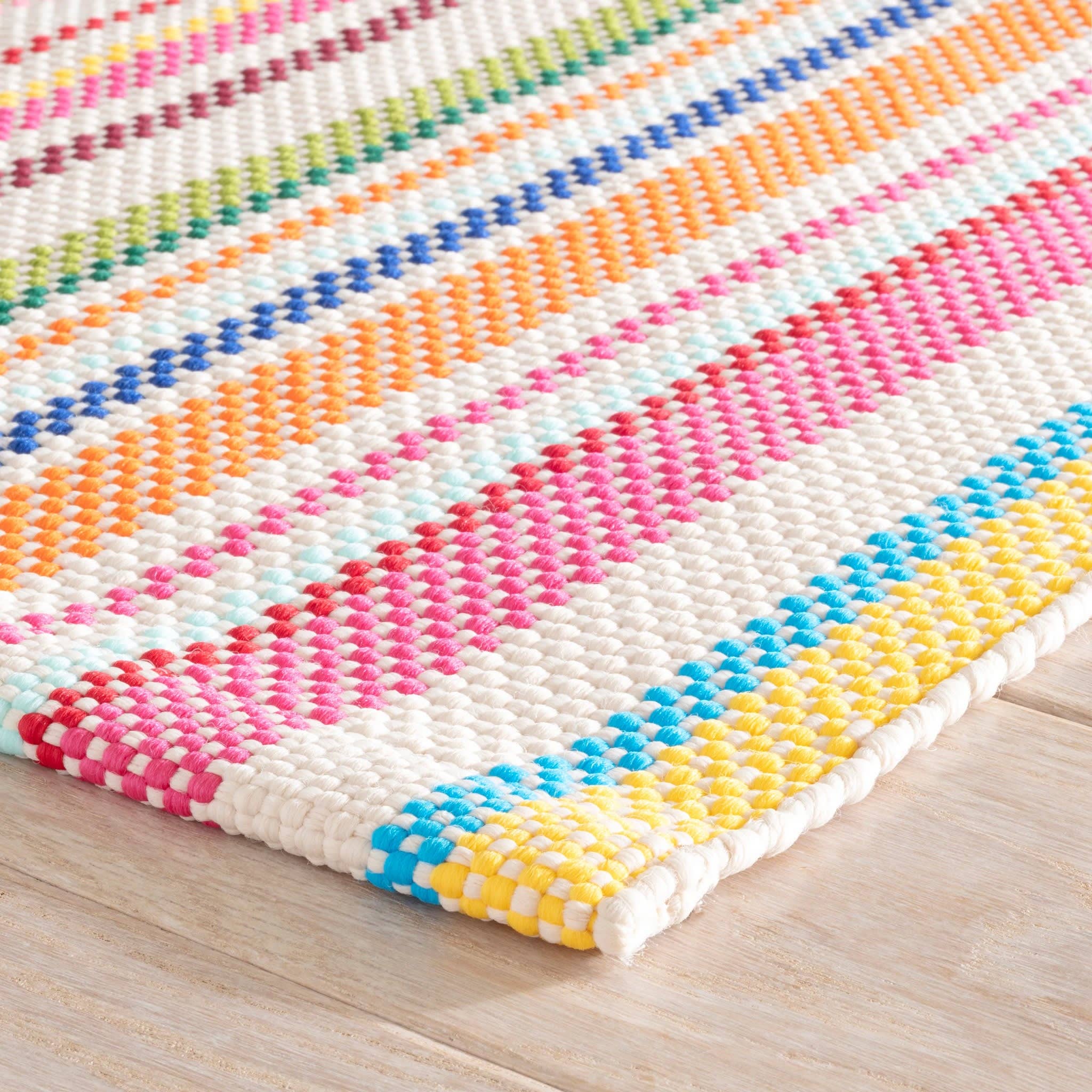 Summer Stripe Handwoven Indoor/Outdoor Rug | Multi: 2' x 3'