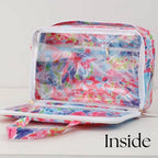 Waterproof Cosmetic Case PVC Make up Bag Tropical Escape
