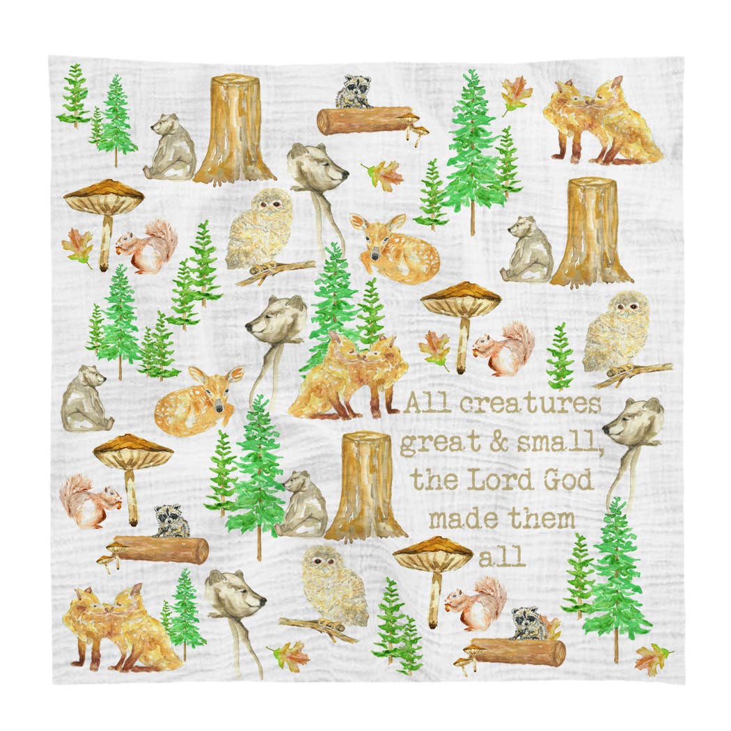 Woodland Animals Swaddle