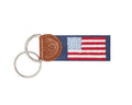 American Flag Needlepoint Keychain