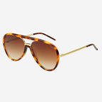 Shay Aviator Sunglasses : Tortoise