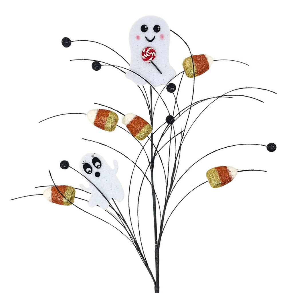 29" Felt Ghost & Candy Corn Spray | Whimsical Halloween