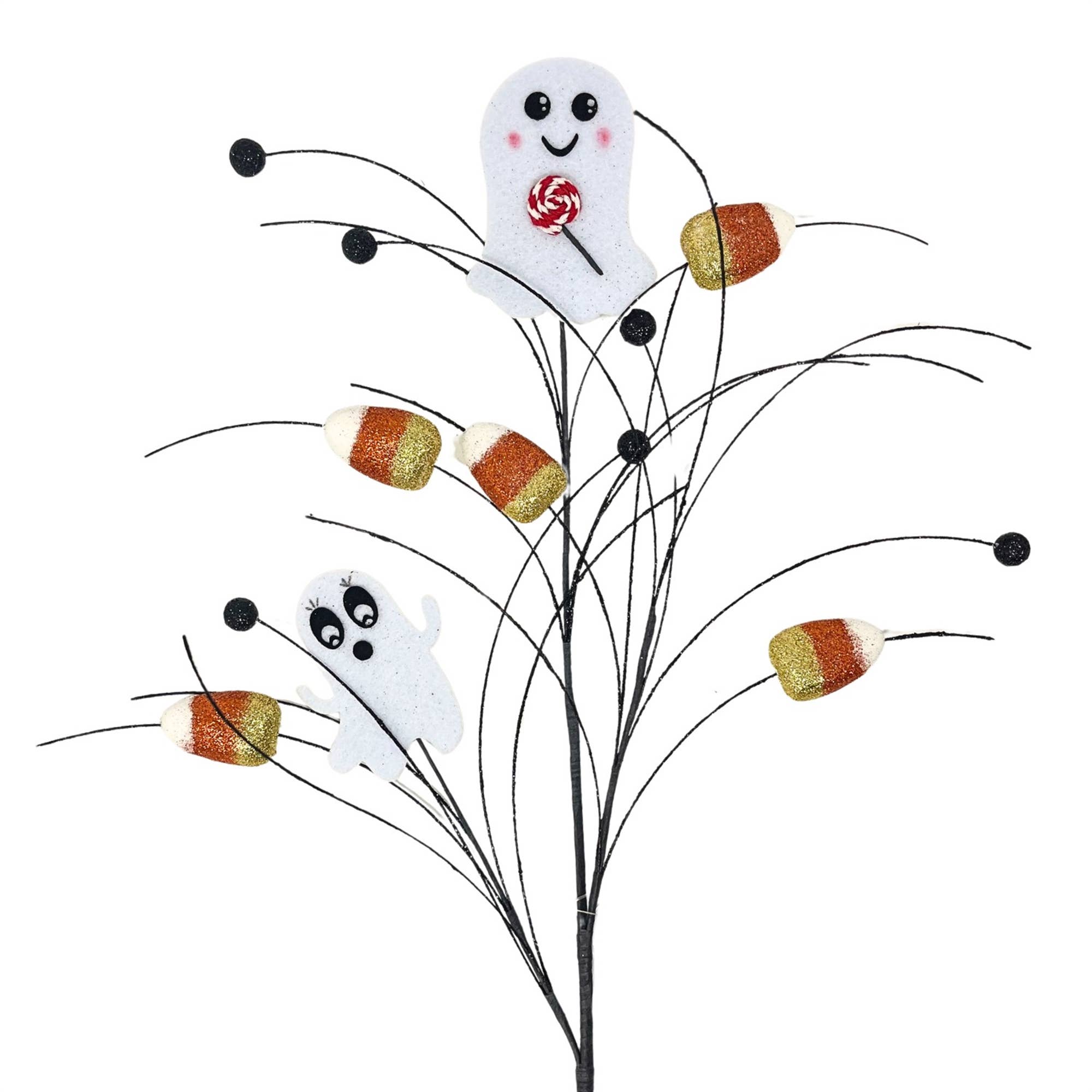 29" Felt Ghost & Candy Corn Spray | Whimsical Halloween