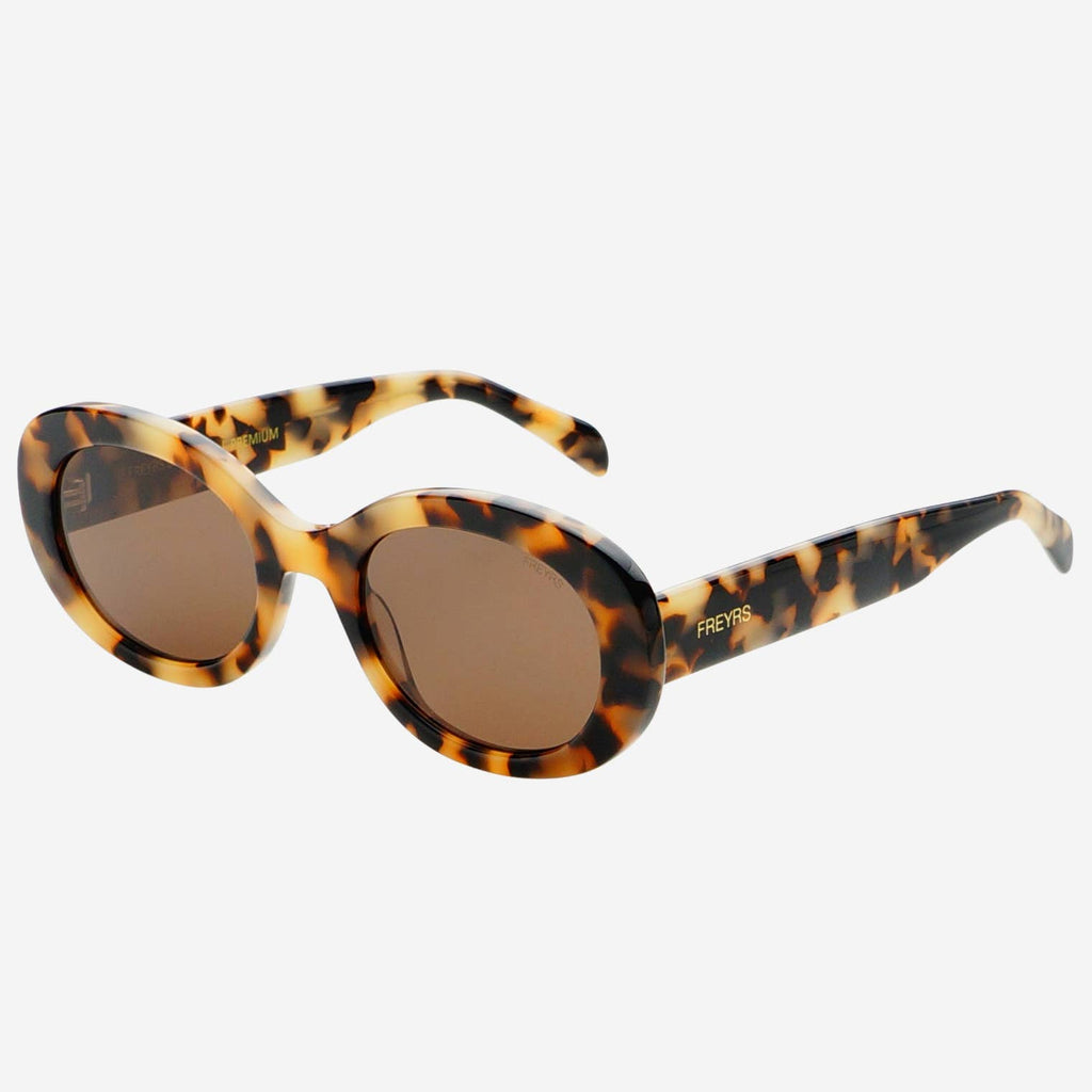 Aria Acetate Womens Oval Sunglasses  : Milky Tortoise