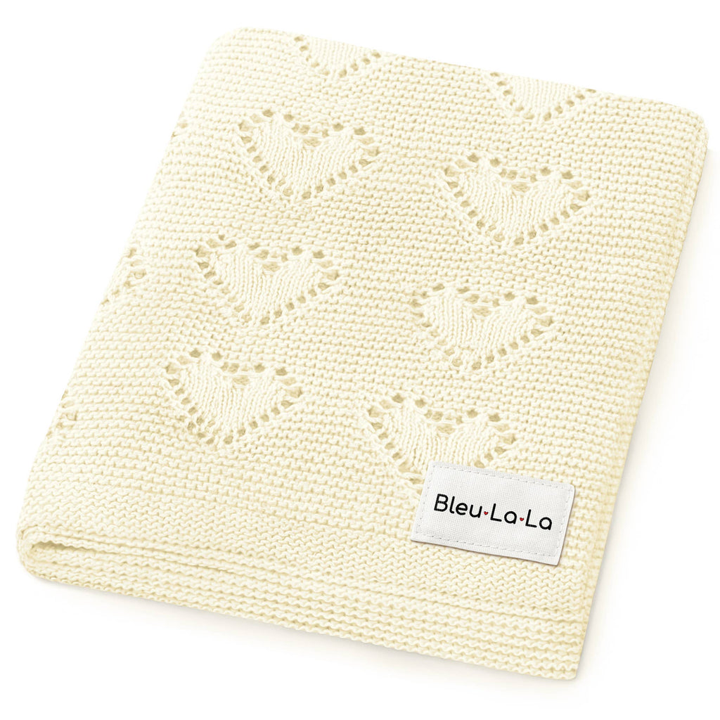 Baby Blanket - Heart: Baby Blue