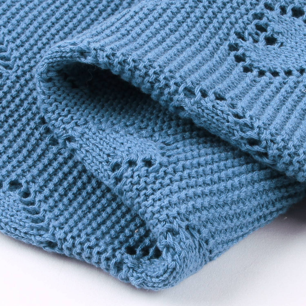 Baby Blanket - Heart: Baby Blue