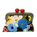 Kiki & Syds Credit Card Clutch - Garden Party Navy