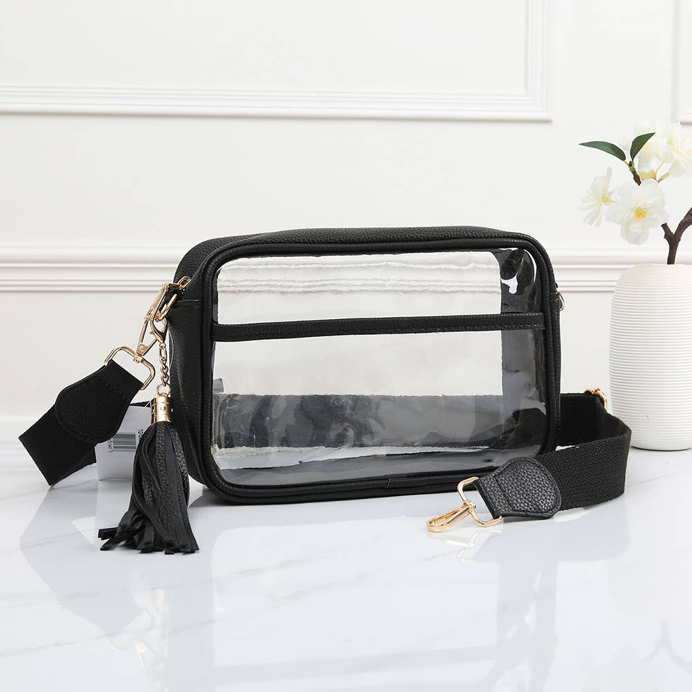 Game Day Stadium Rectangle Clear Bags: Navy