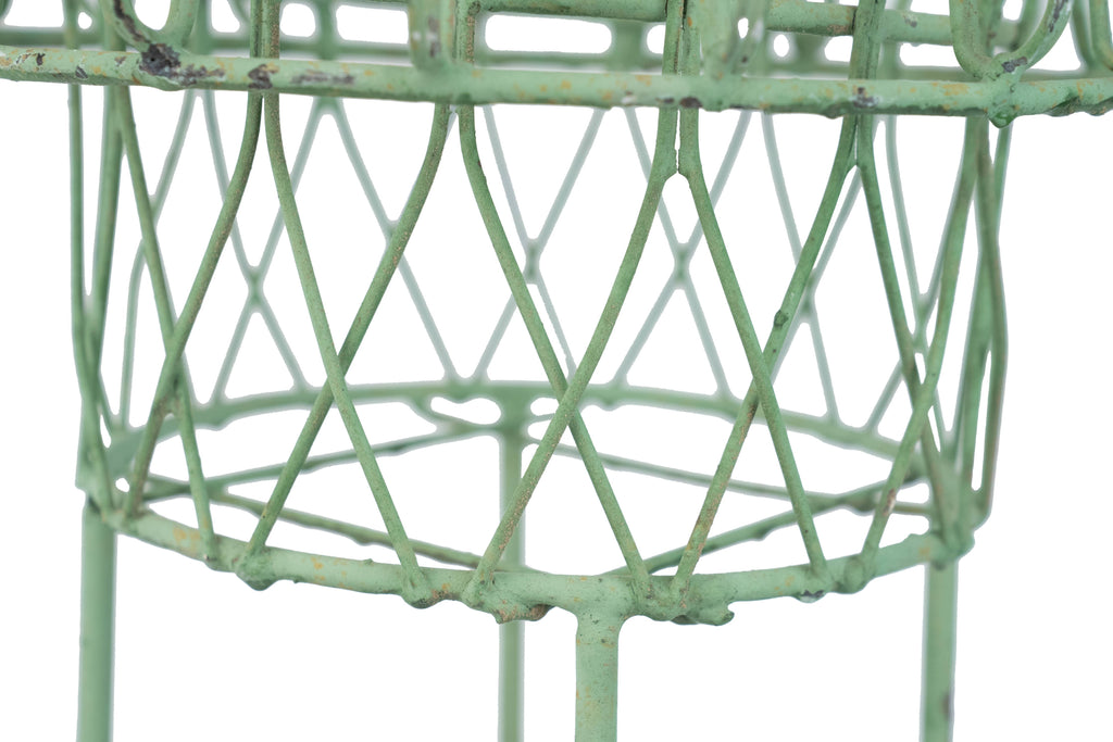 Metal Planter Basket-Green-12x15H-Willard