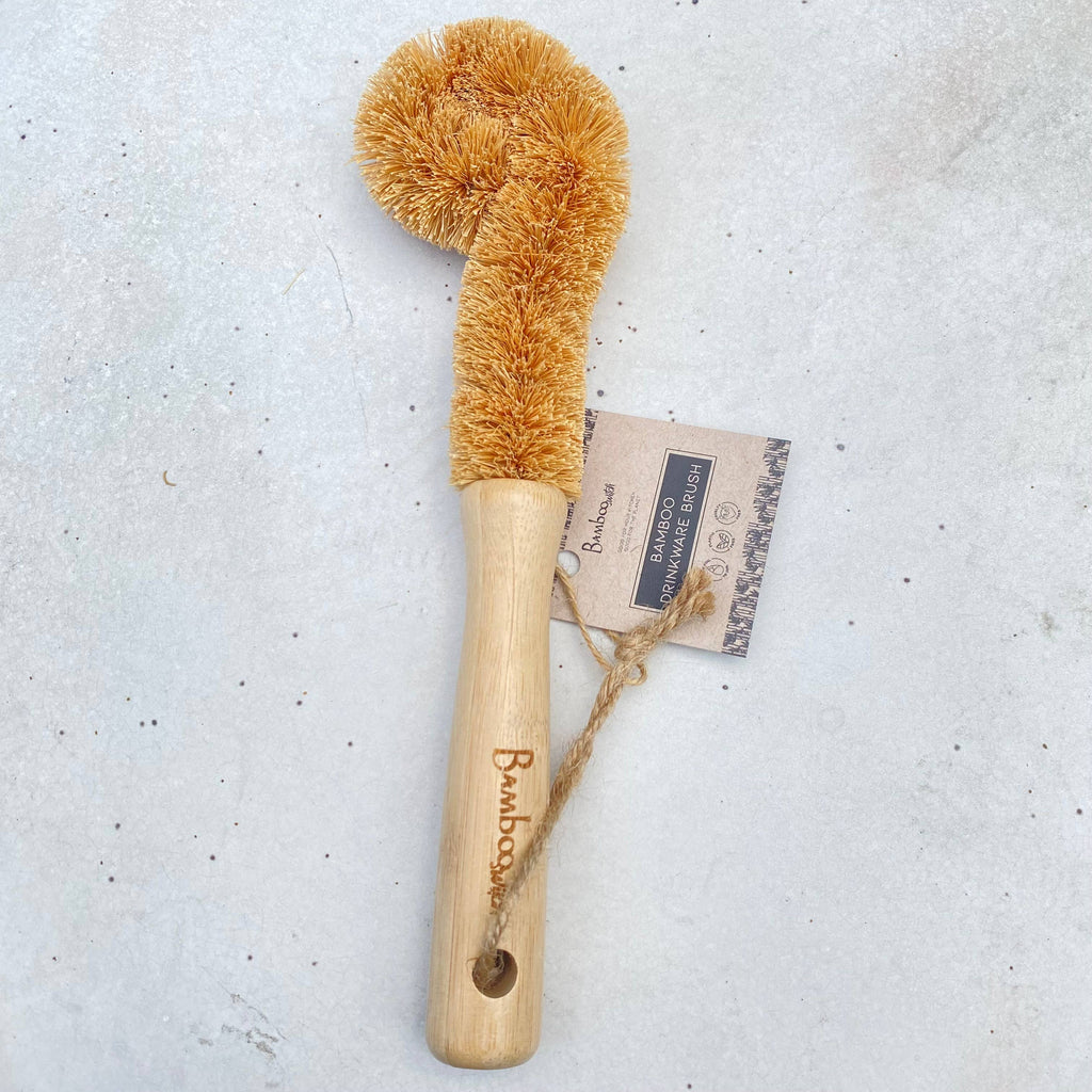 Bamboo Glassware Scrub Brush | Kitchen Cleaning Bestseller: Straight Brush
