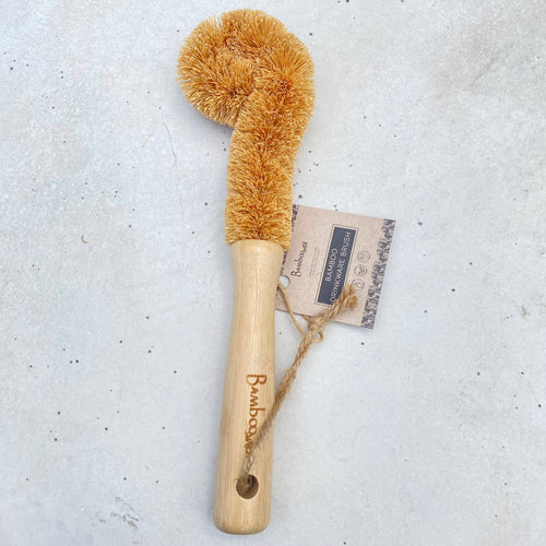 Bamboo Glassware Scrub Brush | Kitchen Cleaning Bestseller: Straight Brush