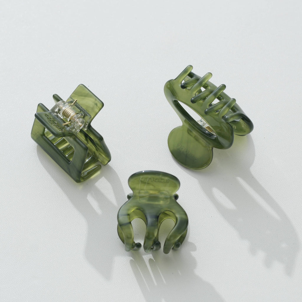 Jade Green Mini - Assorted Claw Clips: Assorted