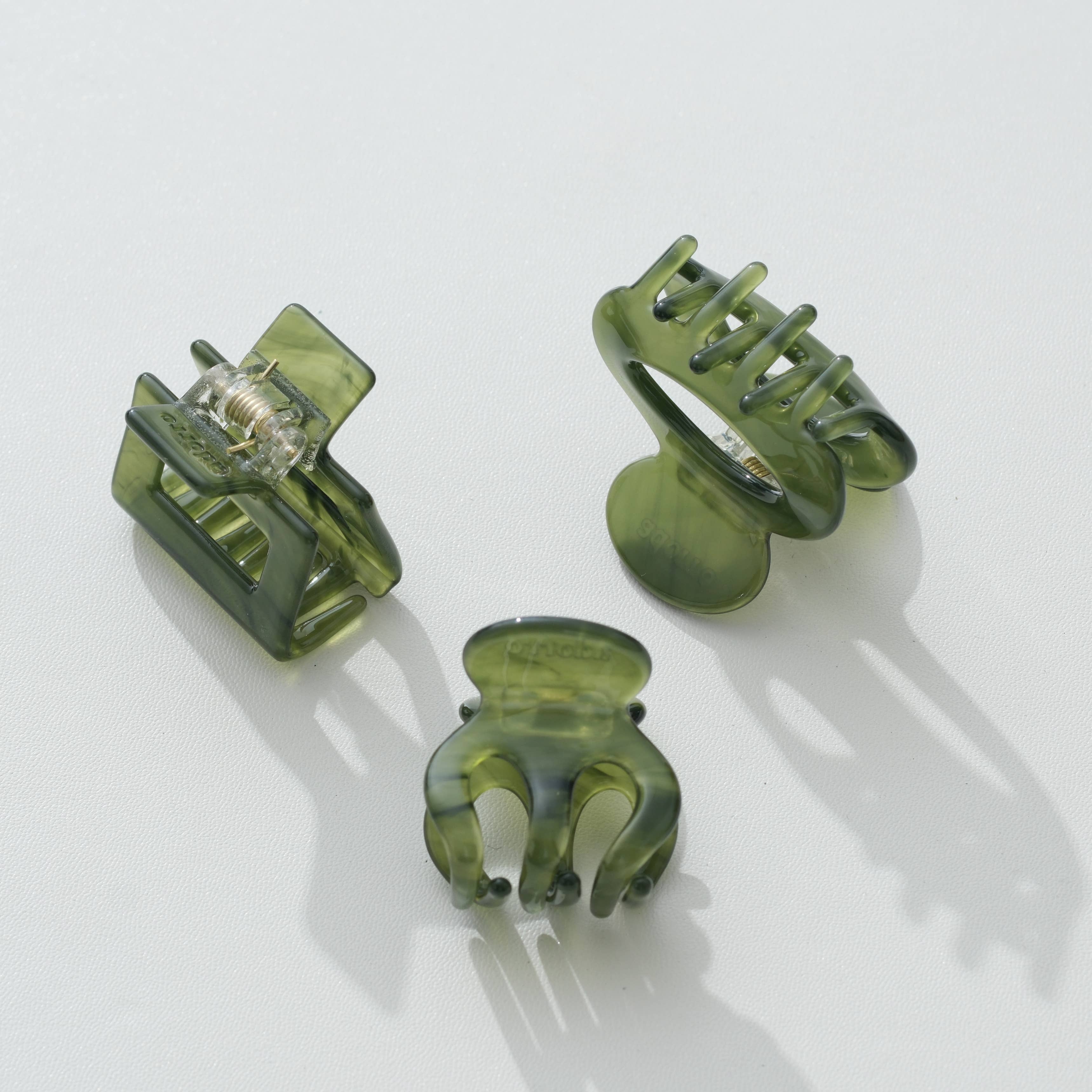 Jade Green Mini - Assorted Claw Clips: Assorted