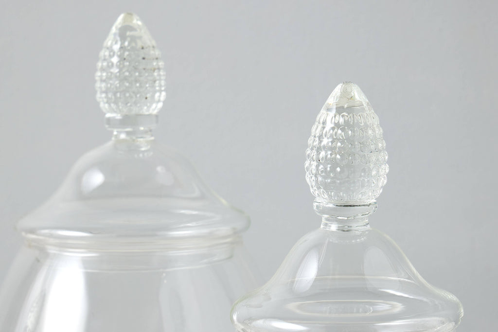 Glass Teardrop Jar, Lid, Small
