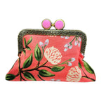 Kiki & Syds ON THE GO Credit Card Clutch - PEONY Sorbet : Black