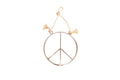 Small Hanging Metal & Jute Peace Sign