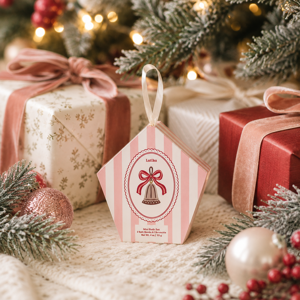 Mini Bath Bomb Gift Set -  Bell Christmas Stocking Stuffer