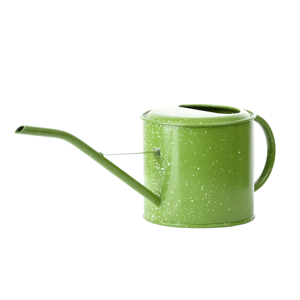 Enamel Look Watering Can, 1.35 L, Green