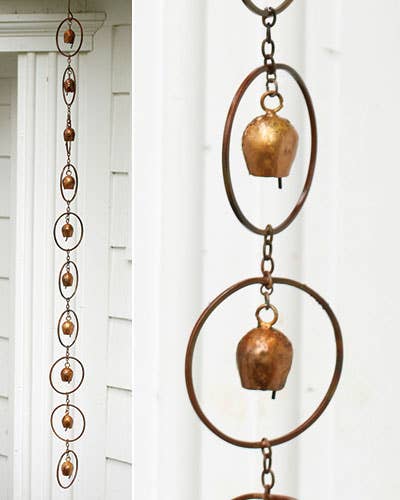 Flamed Bell Rain Chain
