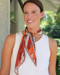 Henley Horsebit Buckle Scarf Orange
