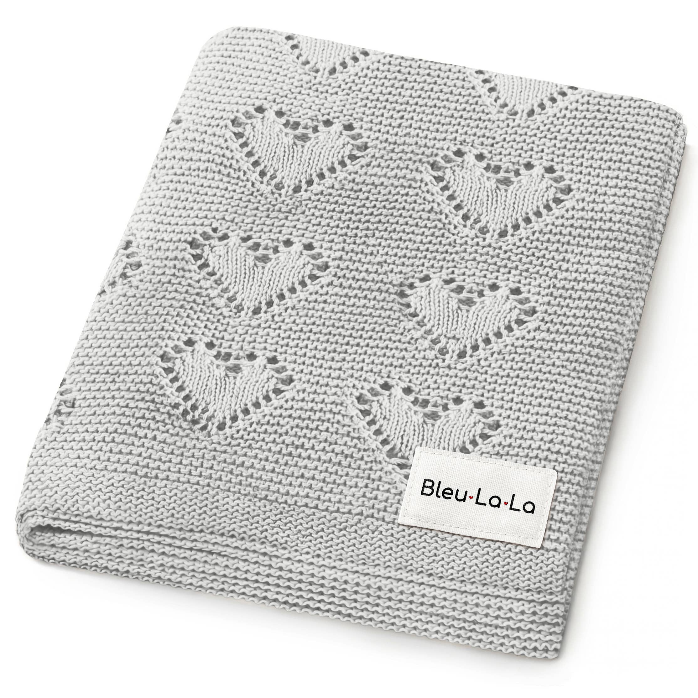 Baby Blanket - Heart: Baby Blue