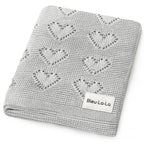 Baby Blanket - Heart: Grey