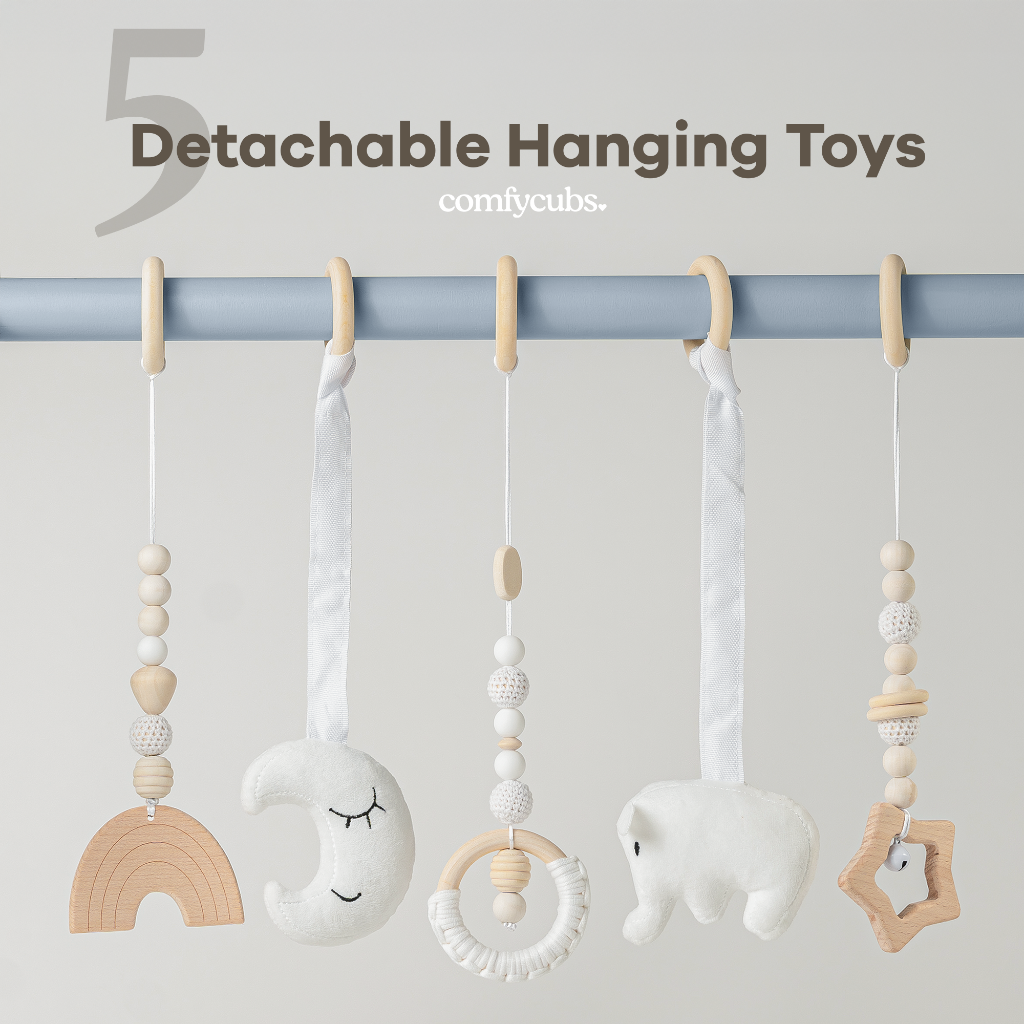Sage :Wooden Baby Play Gym, Baby Activity Gym by Comfy Cubs: