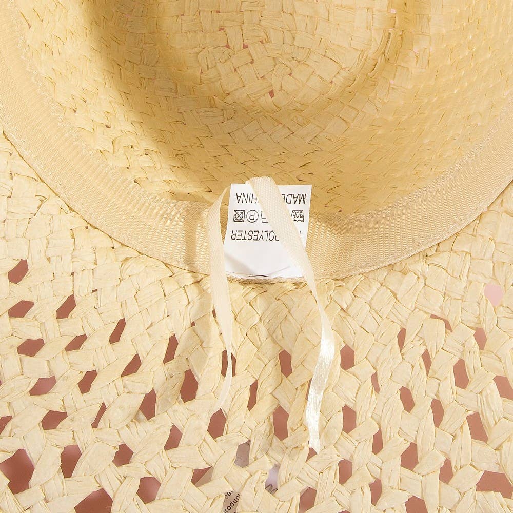 Woven Straw Western Sun Hat: KH
