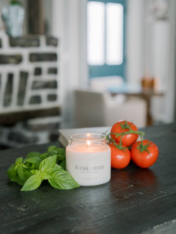Basil + Herb Soy Candle | Front Porch Collection: 16 oz.