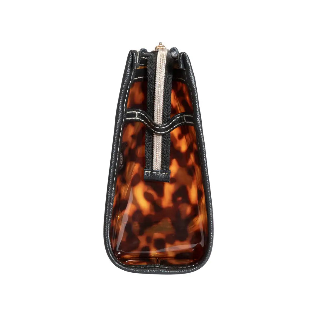 Miami Clearly Tortoise Medium Zip Cosmetic