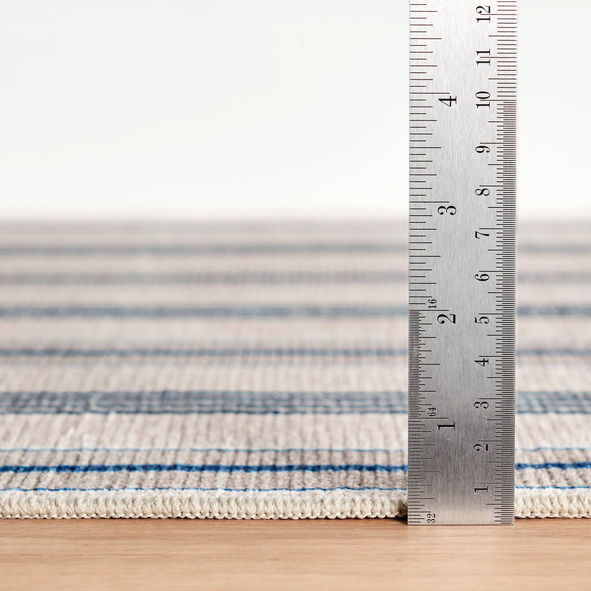 Nimes Ticking Machine Washable Rug | Neutral: 2' x 3'
