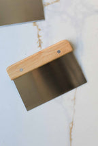 Stainless Steel Dough Scrapers: Beige