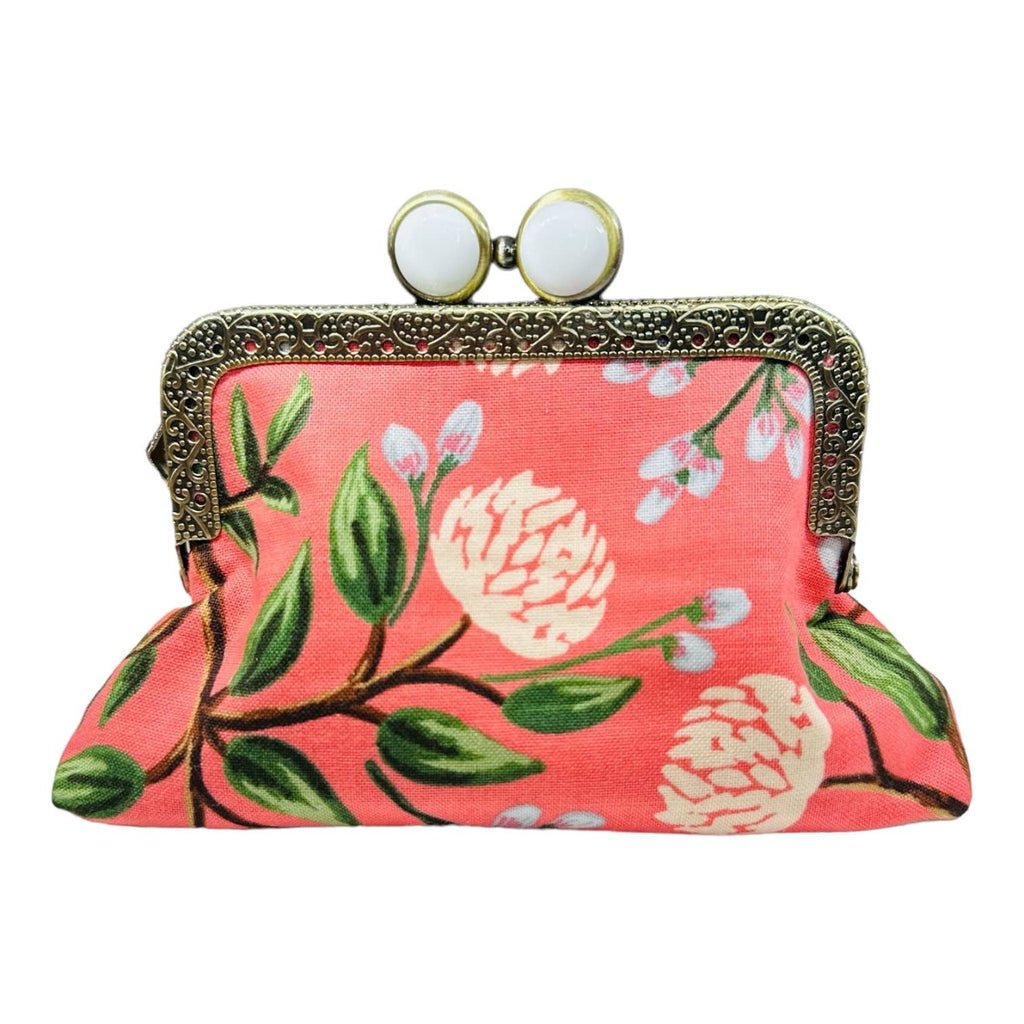 Kiki & Syds ON THE GO Credit Card Clutch - PEONY Sorbet : Black