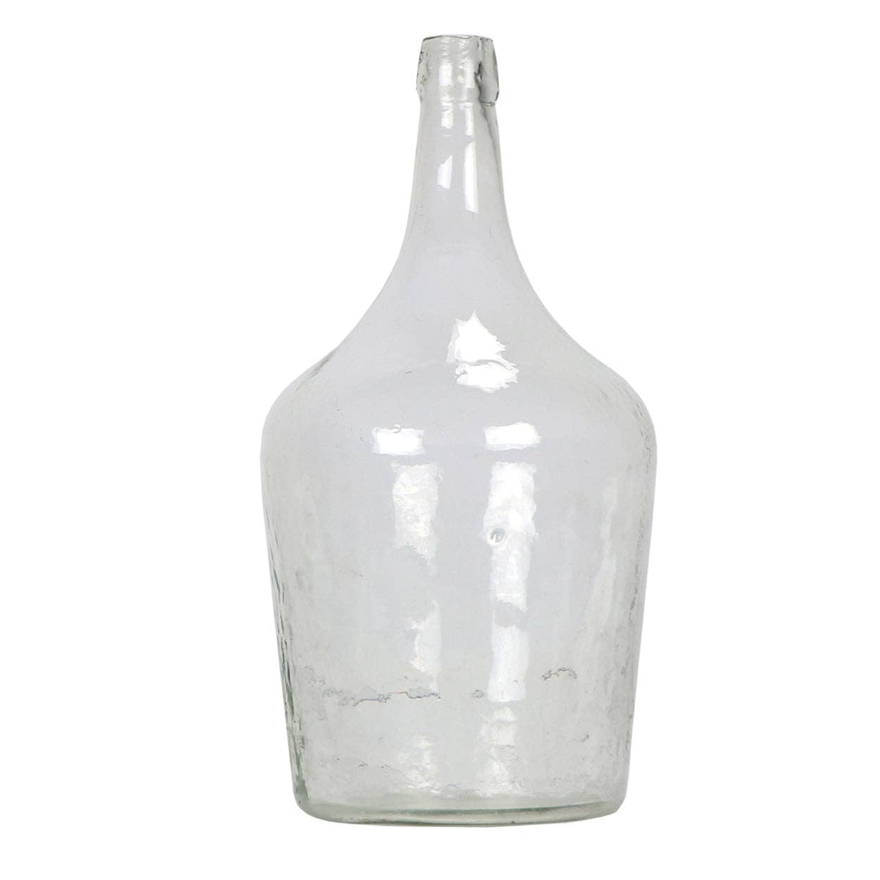 Green Antique Glass Bottle: Medium
