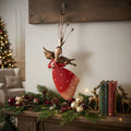 Whimsy Hanging Metal Angel Ornament w/ Violin 15"