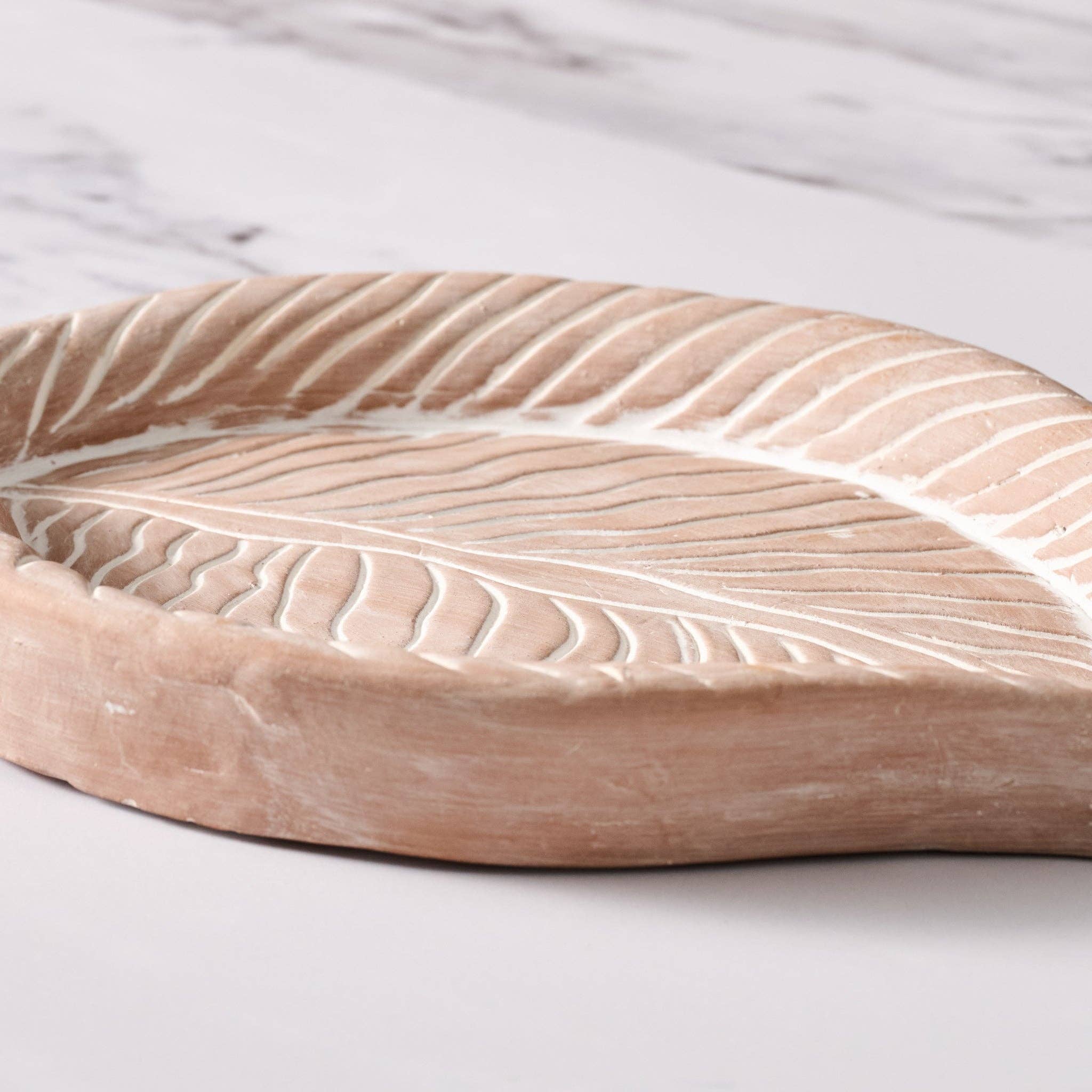 Pama Terracotta Leaf Bird Feeder