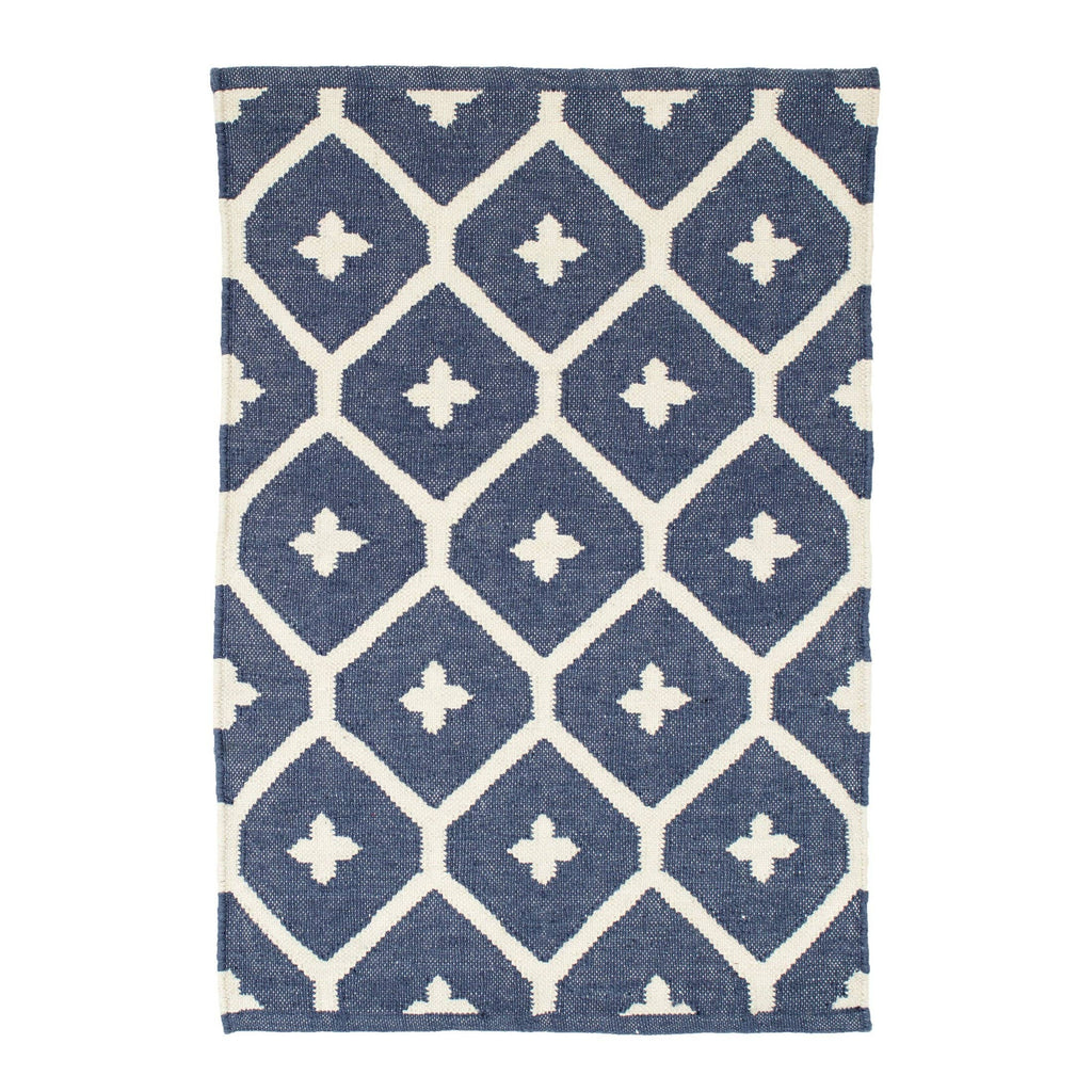 Elizabeth Handwoven Indoor/Outdoor Rug | Navy: 2' x 3'