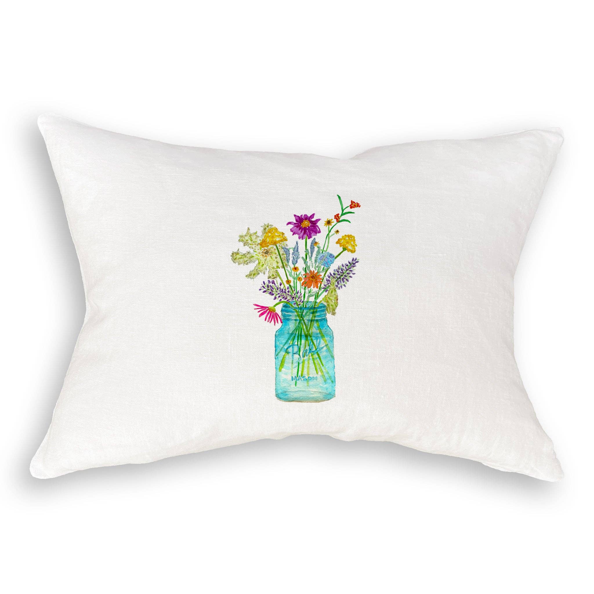 Wildflowers in a Mason Jar: Dishtowel