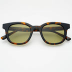 Jasper Acetate Unisex Sunglasses: Tortoise / Green