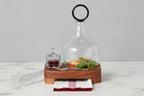 Glass Cloche Food Cover, Black Ring Handle, Small