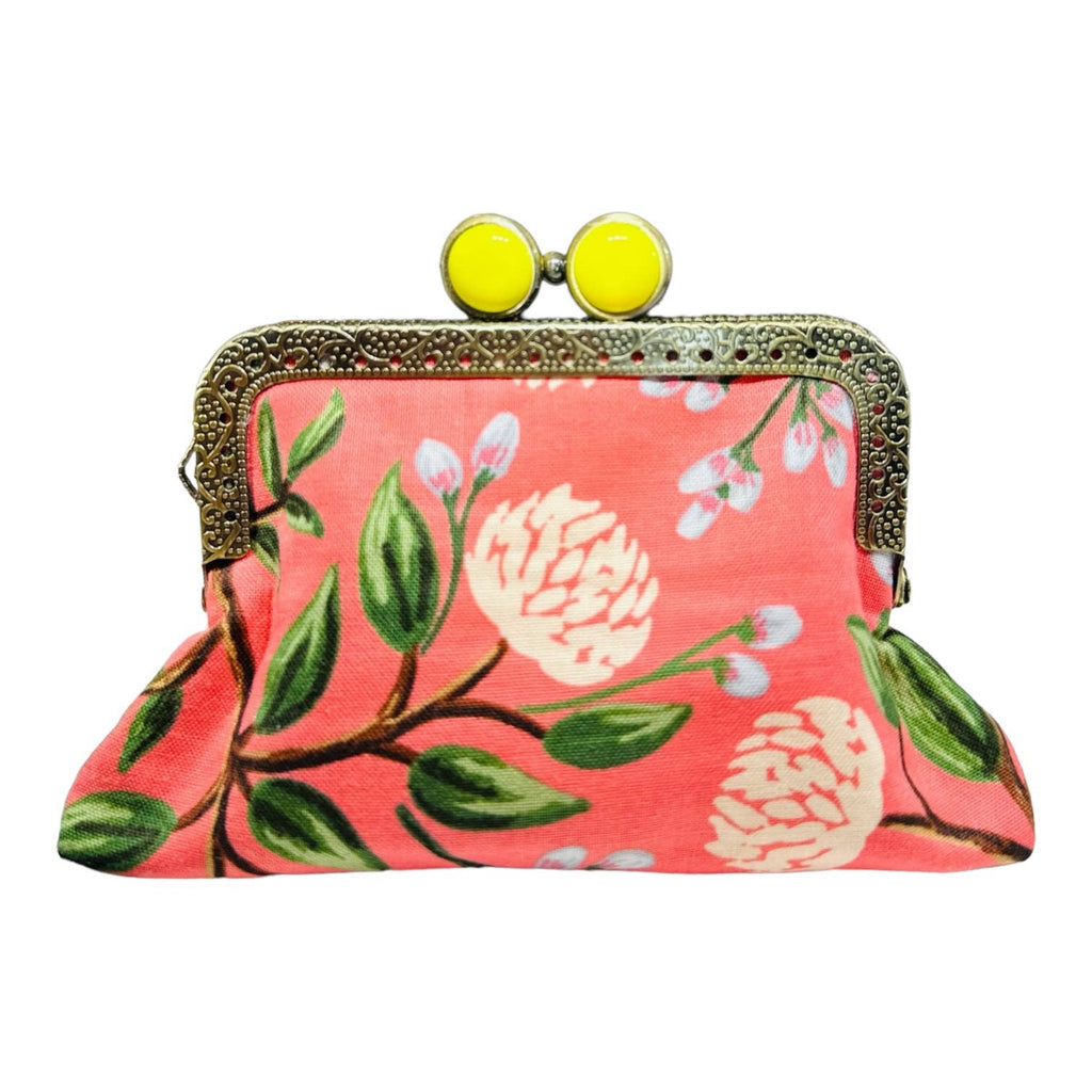Kiki & Syds ON THE GO Credit Card Clutch - PEONY Sorbet : Black