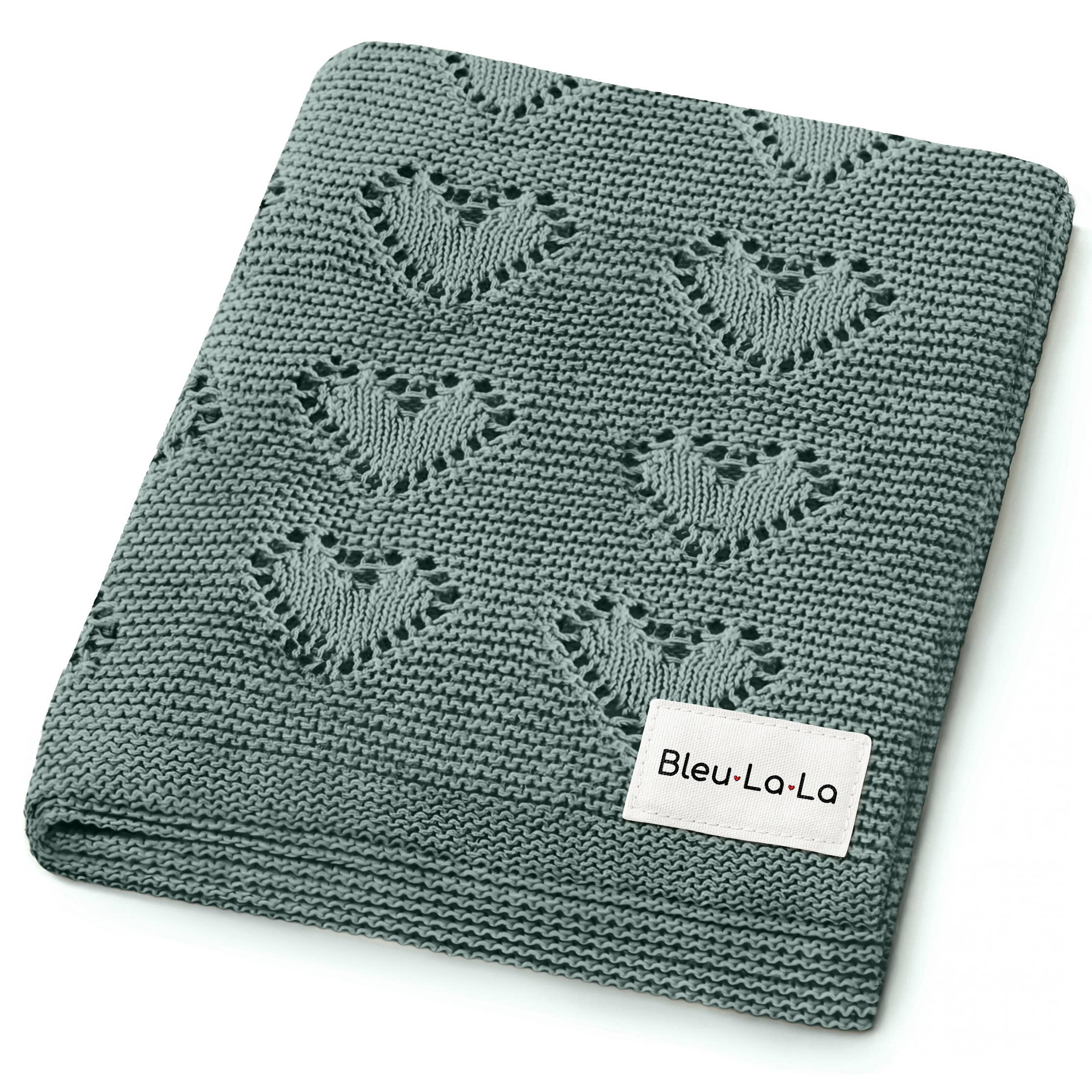 Baby Blanket - Heart: Baby Blue