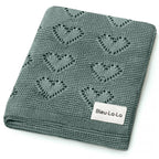 Baby Blanket - Heart: Grey