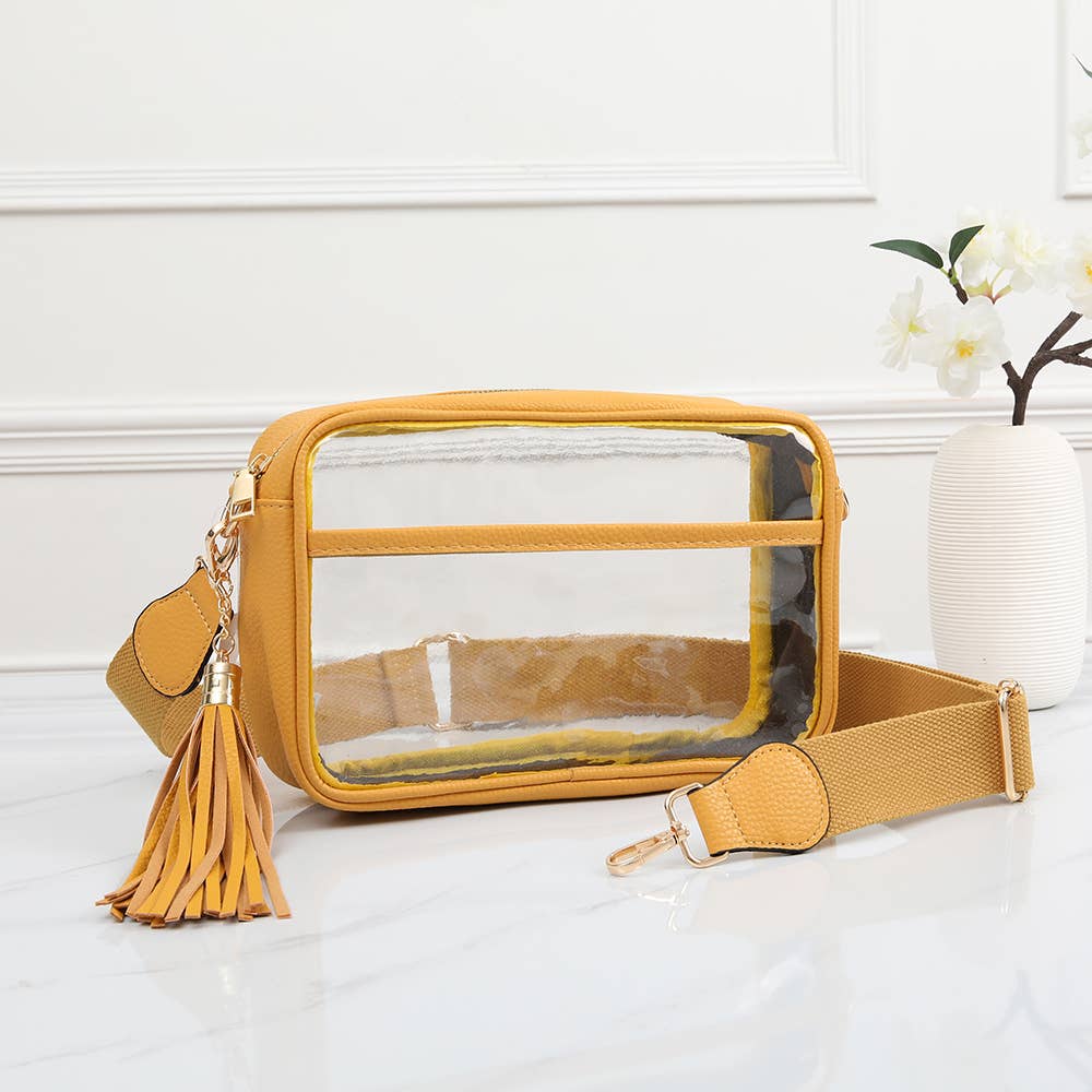 Game Day Stadium Rectangle Clear Bags: Navy