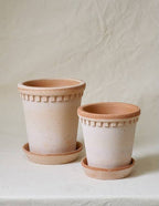 Coventry Terracotta Pots: Pale Gray / 7.5"d x 8"h