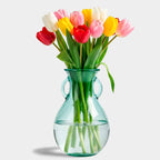 9 1/2" Large French Country Glass Vase