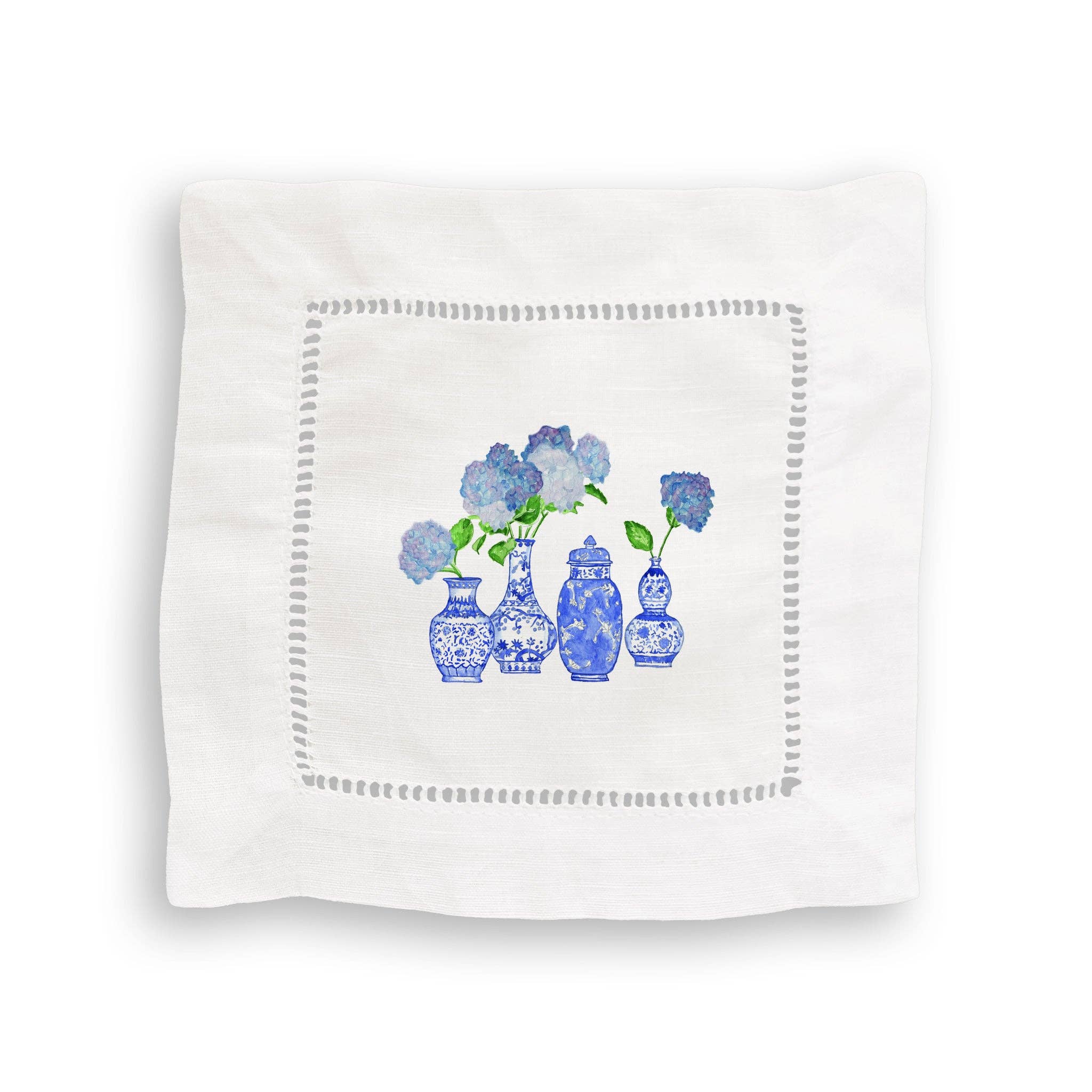 Hydrangea Vase Grouping: Dishtowel